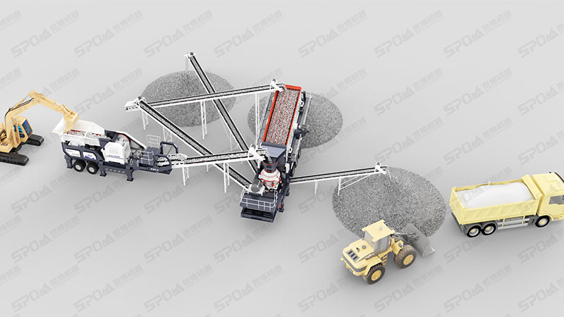 移動式石子生產(chǎn)線流程圖 移動式石子生產(chǎn)線流程圖