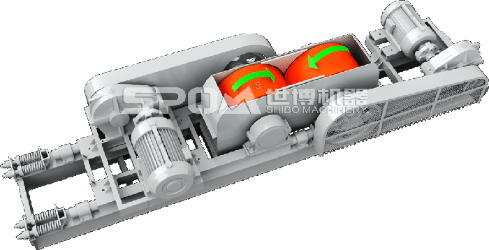 雙輥式破碎機(jī)的結(jié)構(gòu)圖。